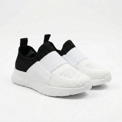 Жіночі кросівки-мокасини Gipanis білі з чорним — легкість і стиль на кожен день