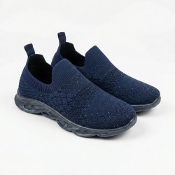 Жіночі кросівки текстильні зі стразами Gipanis темно-сині
