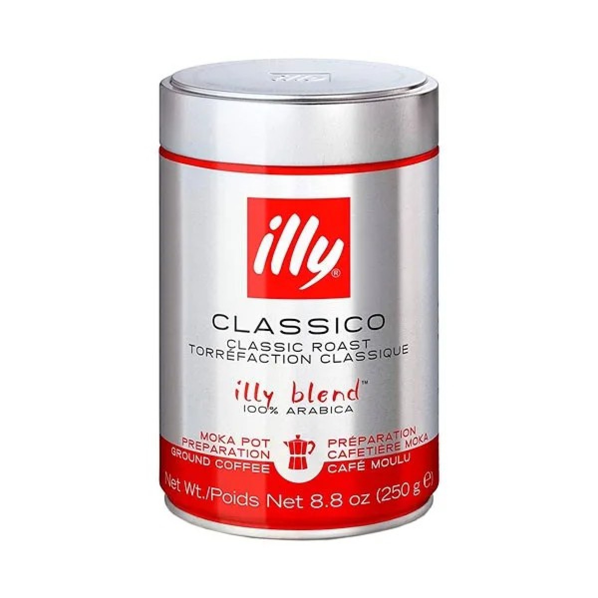 Кава Illy Classico Moka мелена 250 г — італійський смак для гейзерної кавоварки (арт. 782)