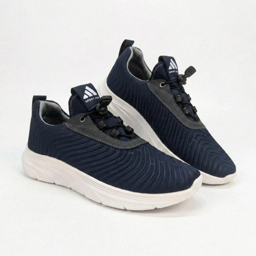 Чоловічі кросівки Paolla сині текстильні на білій підошві — стиль і комфорт