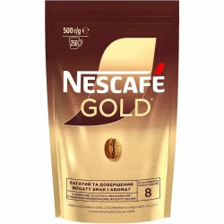 Кофе Nescafe Gold растворимый 500 грамм в мягкой упаковке