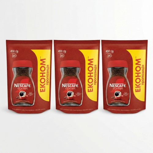 Набір кави NESCAFÉ Classic (3 упаковки х 450 г)