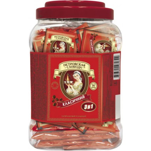 Слобода Кава в пакетиках 3 в 1 Класичний 50 пакетиків у пластиковому пакованні