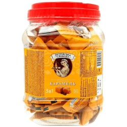 Кофе 3 в 1 Петровская Слобода со вкусом карамели 50 пакетиков в пластиковой упаковке