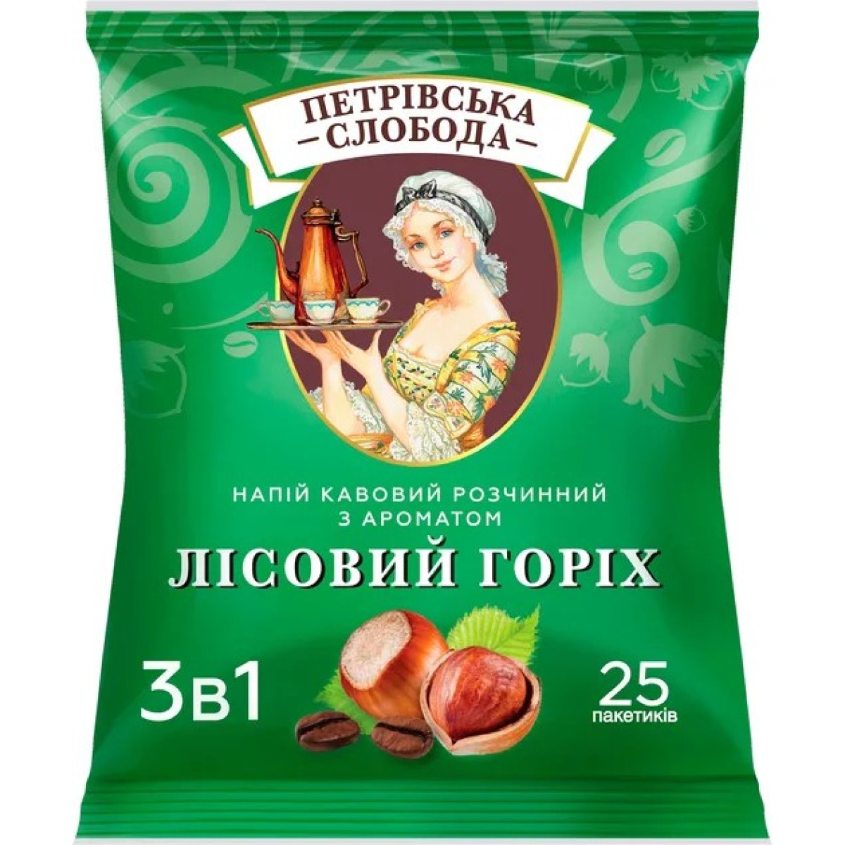 Слобода Лісовий горіх кави в пакетиках 3 в 1 50*18 грам у пластиковому пакованні (арт. 520)