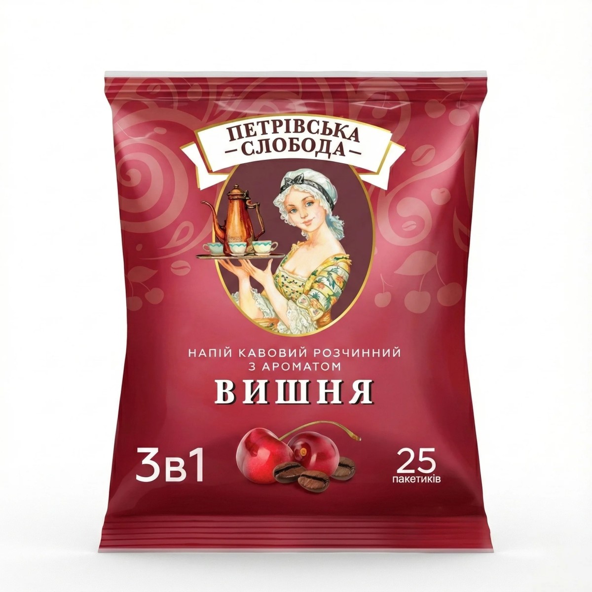 Петровська Слобода кави 3 в 1 зі смаком вишні 25 пакетиків (арт. 511)