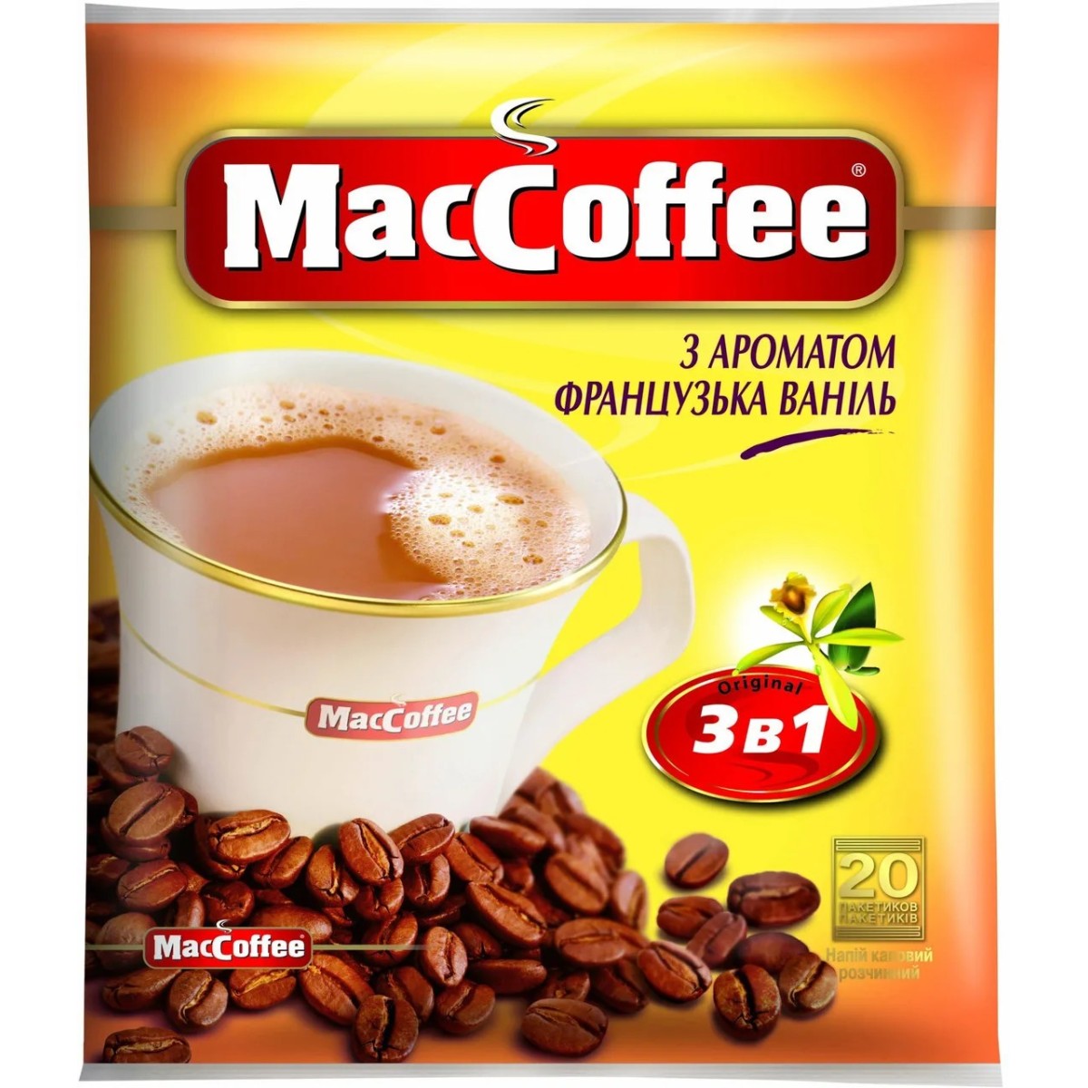 Кава розчинна Maccoffee Французька Ваніль 25 пакетів (арт. 302)