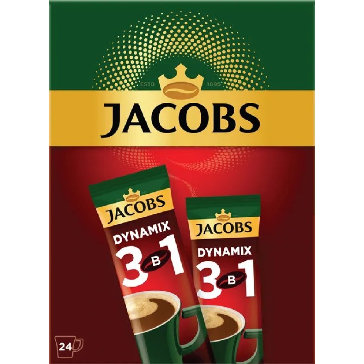 Кава розчинна Jacobs 3 in 1 Dynamix 24 x 12,5 г (арт. 293)