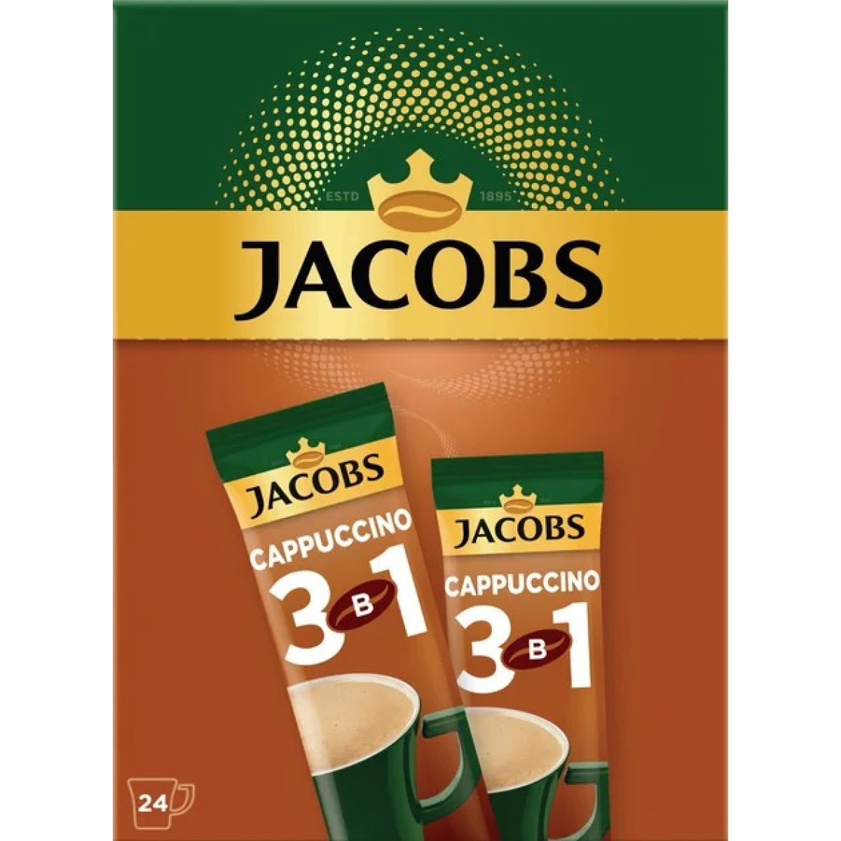 Кава розчинна Jacobs 3 in 1 Cappuccino 24 x 12,5 г (арт. 290)