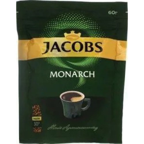 Кава розчинна сублімована Jacobs Monarch 60 г у м'якій упаковці