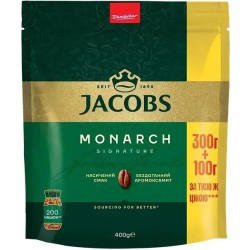 Кава розчинна сублімована Jacobs Monarch 400 г в м'якій упаковці