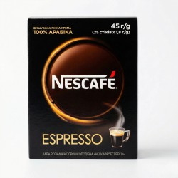 Кава розчинна NESCAFÉ Espresso 25 стіків — бадьорість на весь день