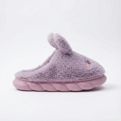 Жіночі домашні капці-кігурумі утеплені з закритим носком Lion mix Фіолетові