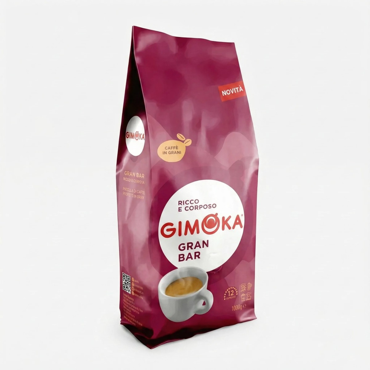 ☕ Кава Gimoka Gran Bar в зернах 1 кг — справжній італійський смак для вашої кав'ярні (арт. 261)
