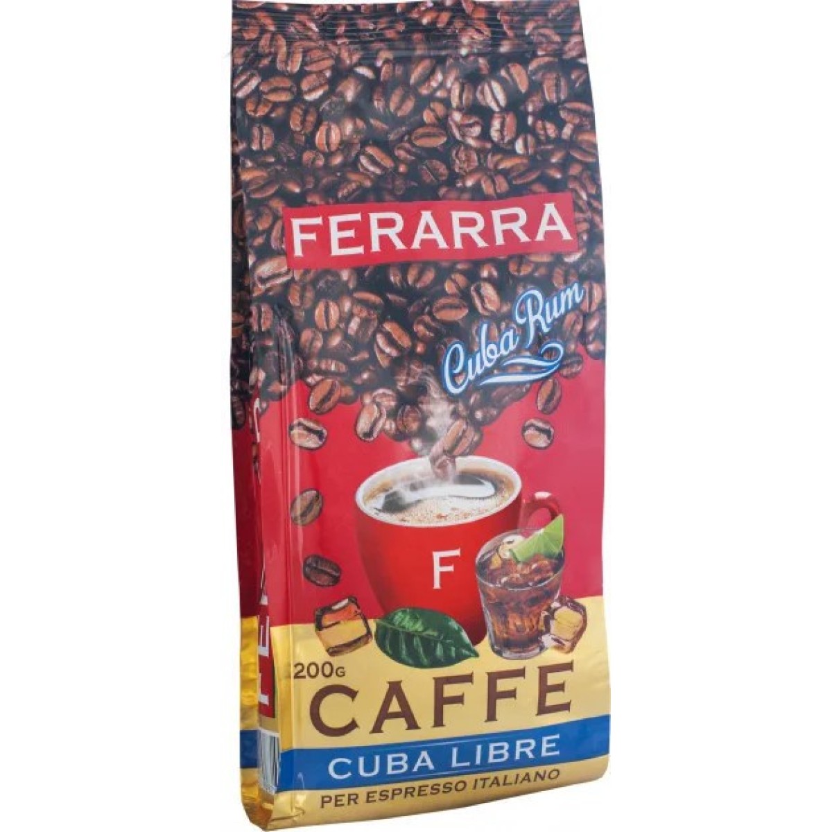 Кава в зернах Ferarra Caffe Cuba Libre з ароматом кубинського рому 200 г (арт. 524)