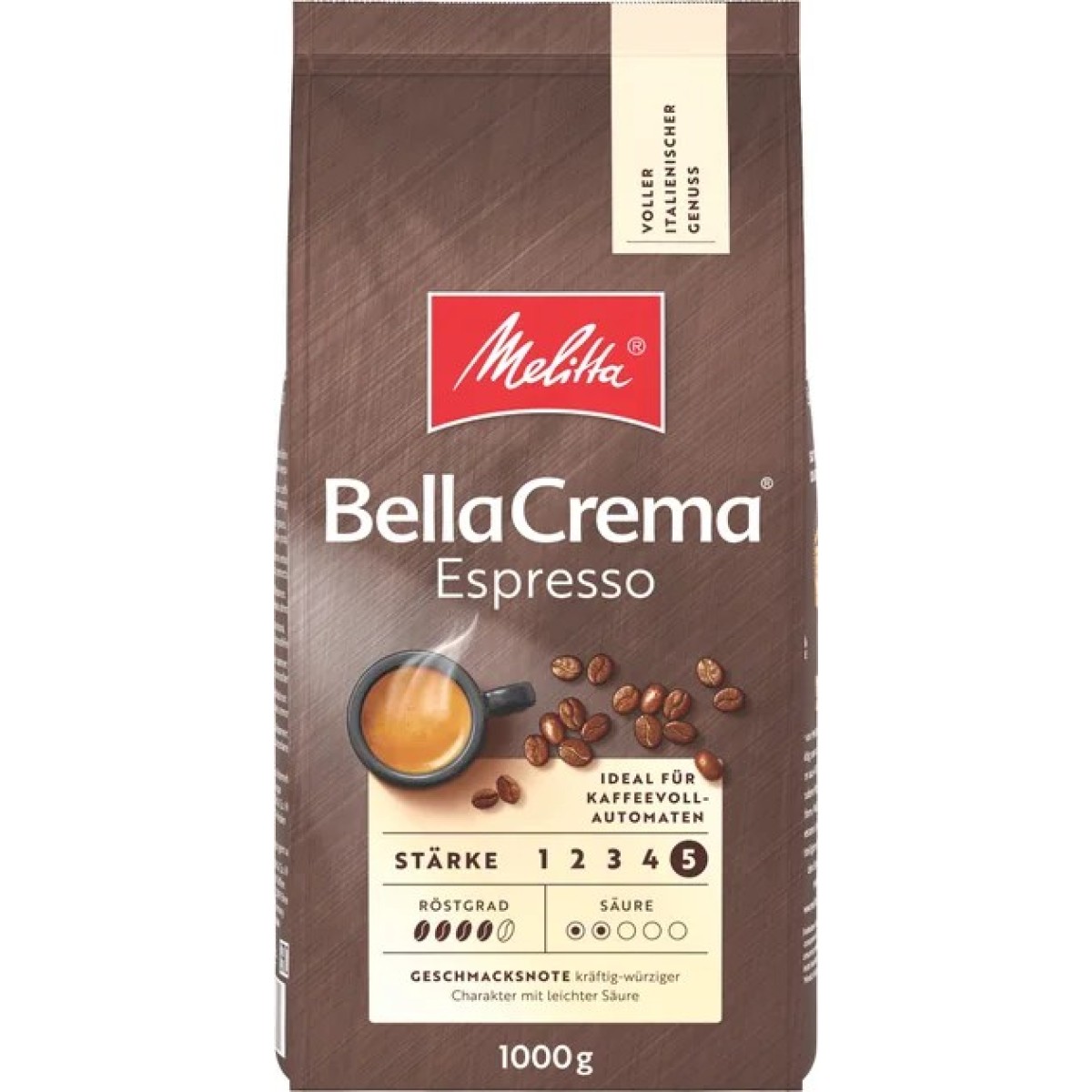Кофе в зернах MELITTA BellaCrema Espresso 1000 гр (1кг) (арт. 348)