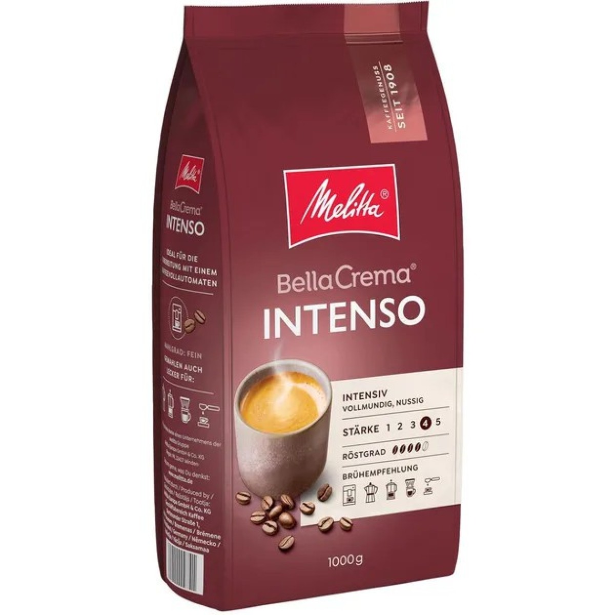 Кава MELITTA BellaCrema Intenso в зернах 1 кг (арт. 349)