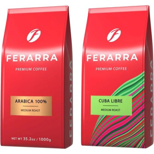 Набір кави Ferarra: Arabica 100% + Cuba Libre 2 кг зерна