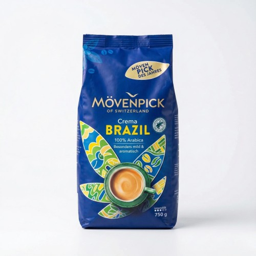 Кава Movenpick Crema Brazil в зернах 750 г — бразильська арабіка преміум-класу