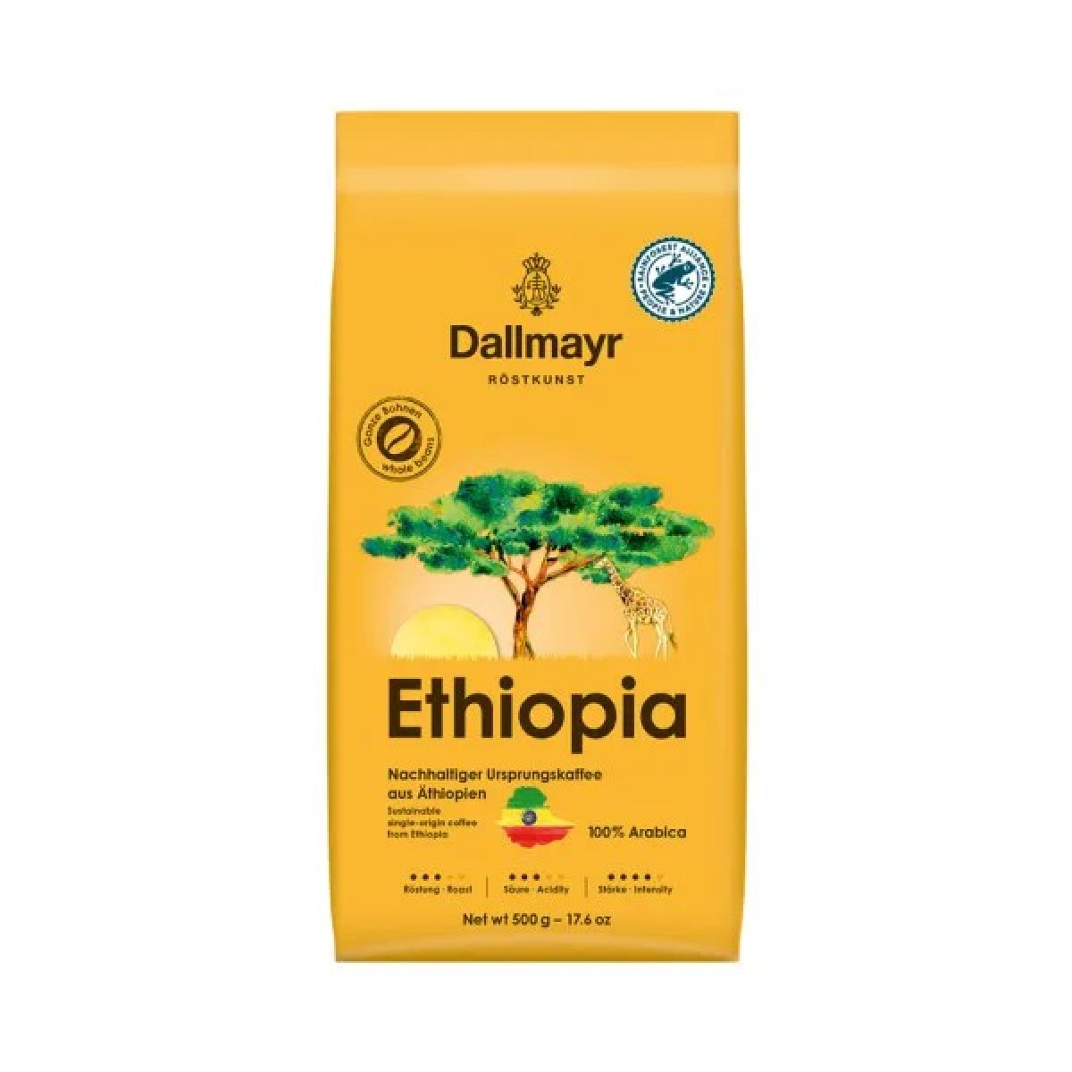Кава Dallmayr Ethiopia в зернах 500 г — преміум арабіка з квітковими нотами (арт. 611)