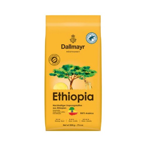 Кава Dallmayr Ethiopia в зернах 500 г — преміум арабіка з квітковими нотами