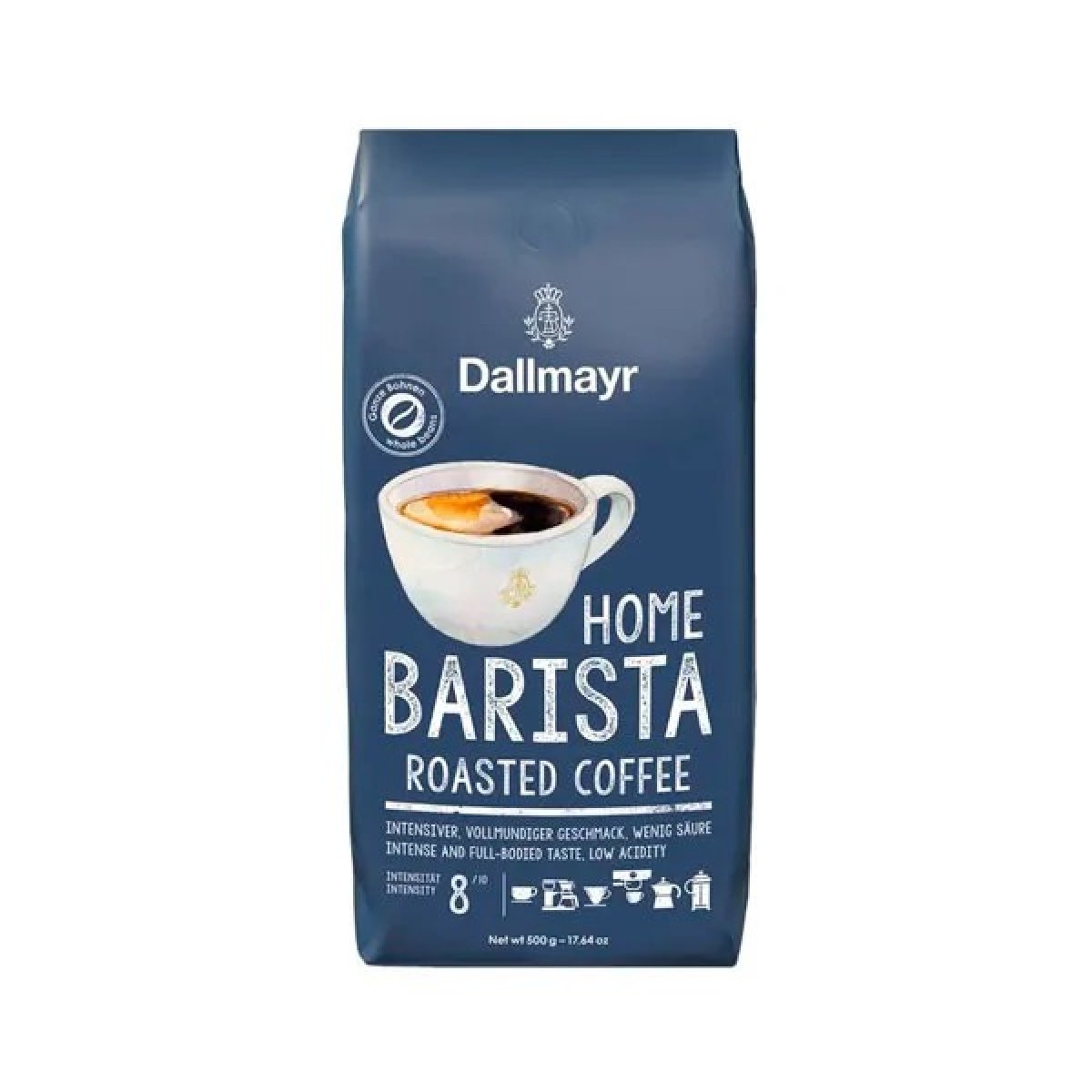 Кава Dallmayr Home Barista в зернах 500 г — професійний смак вдома (арт. 806)