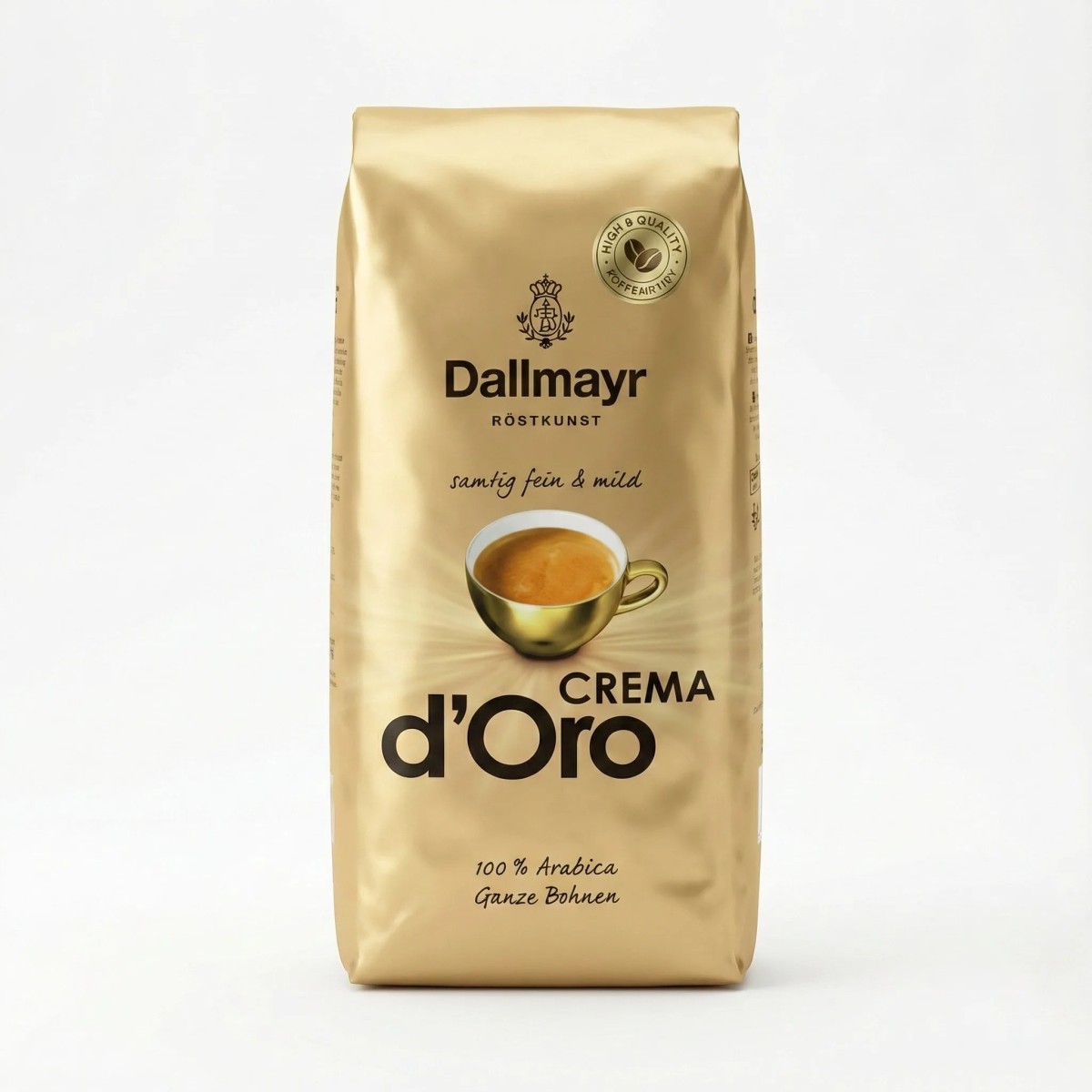 Кава Dallmayr Crema d'Oro в зернах 500 г — німецька якість для ідеального еспресо (арт. 809)