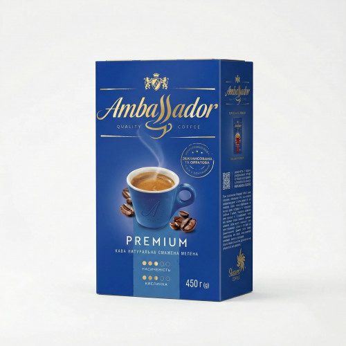 Кава мелена Ambassador Premium 450 г — преміальний смак щоранку