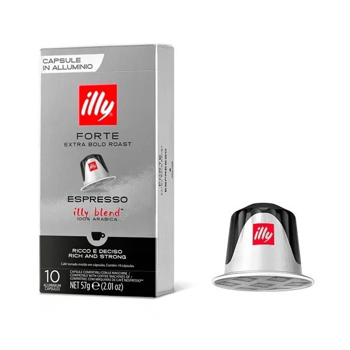 Кава в капсулах Illy Nespresso Espresso Forte - 10 шт | Насичений смак (арт. 785)
