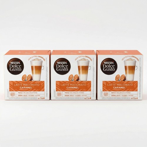Набір капсул NESCAFE Dolce Gusto Latte Macchiato Caramel 3 упаковки — карамельна насолода вдома