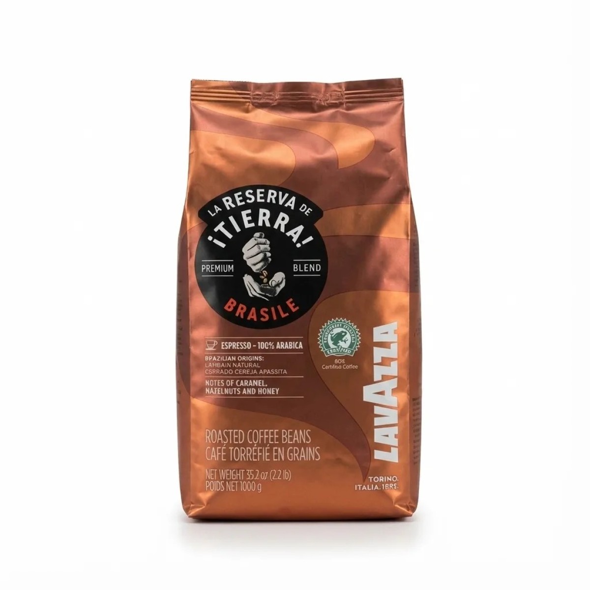 Кава Lavazza Tierra Brazil 100% в зернах 1 кг (арт. 630)