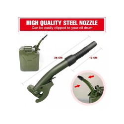 Металева лійка-насадка для каністри — зручний злив без проливів