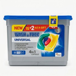 Капсули для прання Wash&Free Universal 4в1 — бездоганна чистота за 1 дію