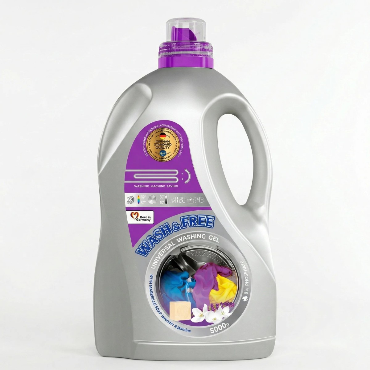 Гель для прання Wash&Free Універсальний 5 кг з марсельським милом (арт. 2445)
