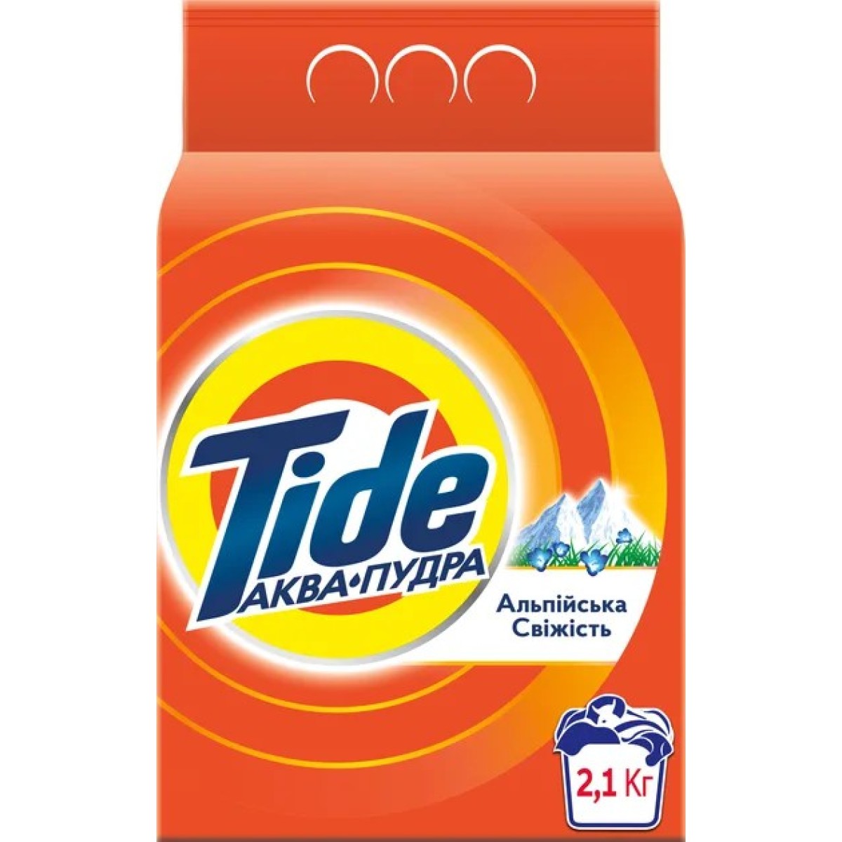 Tide Автомат Аква-Пудра Альпійська Свіжість 2.1кг — Бездоганна Чистота Білизни (арт. 2450)