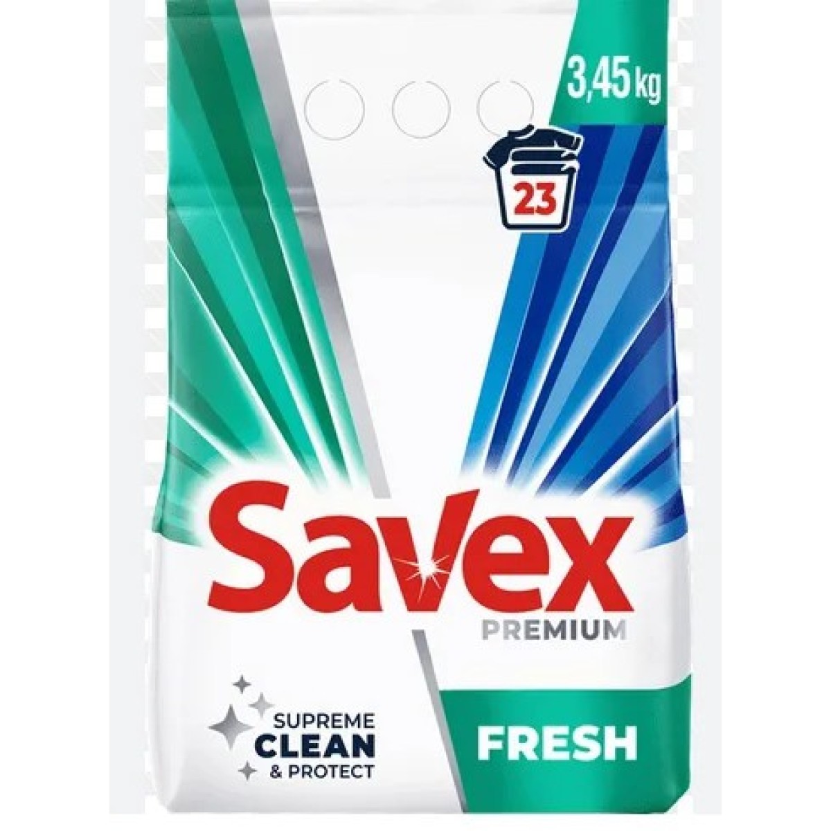 Пральний порошок Savex Premium Fresh 3,45 кг — бездоганна чистота та свіжість (арт. 2453)