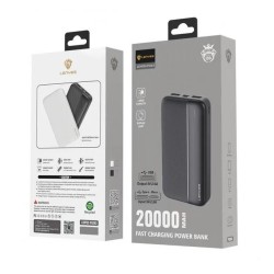 Зовнішній акумулятор повербанк power bank Lenyes PX263 20000mAh компактний універсальний на 2 входи Чорний