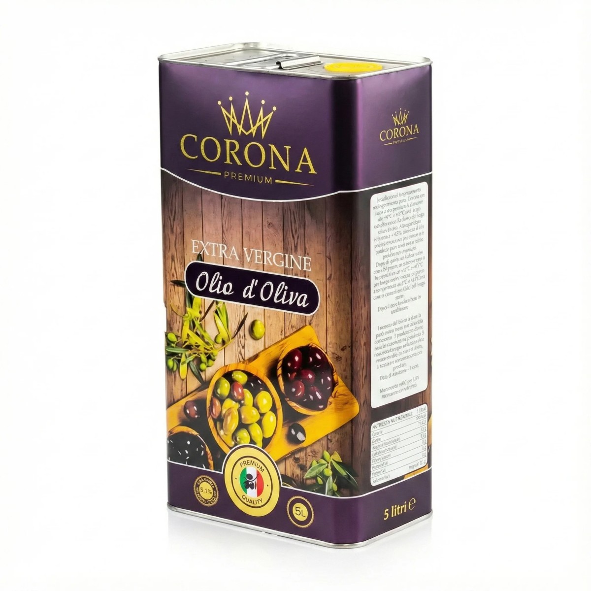 Оливкова олія EXTRA VIRGIN Corona 5 л — преміум якість для вашої кухні (арт. 2746)
