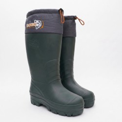 Чоловічі гумові чоботи зимові утеплені DAGO зелені ПВХ з манжетою