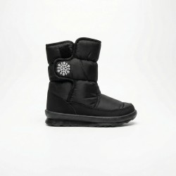 Жіночі зимові дутики на липучці Сніжинка (чорні) р. 37-41