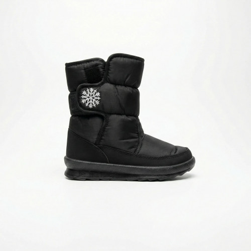 Жіночі зимові дутики на липучці Сніжинка (чорні) р. 37-41