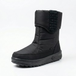 Жіночі зимові дутики з декором чорні — тепло і стиль у морози