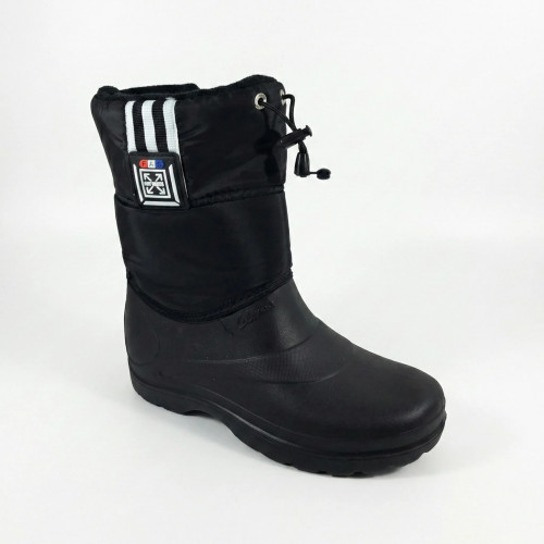 Жіночі зимові сноубутси ЕВА на блискавці з утяжкою чорні 37-41