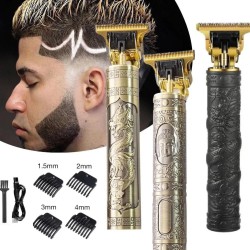Професійна електрична акумуляторна машинка для стрижки волосся для чоловіків, вінтажна машина, перукарський тример, стрижка