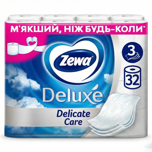 Туалетний папір Zewa Deluxe Delicate Care 3 шари (32 шт)