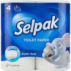 Туалетний папір Selpak Super Soft 3 шари (4 шт)