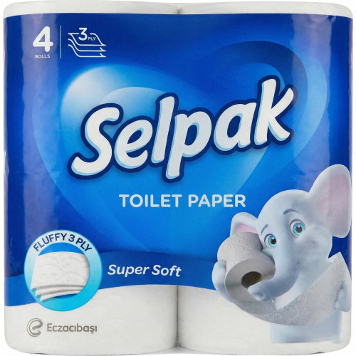 Туалетний папір Selpak Super Soft 3 шари (4 шт)