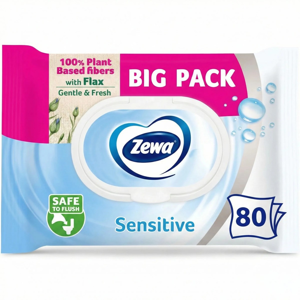 Вологий туалетний папір Zewa Sensitive (80 шт) (арт. 2934)