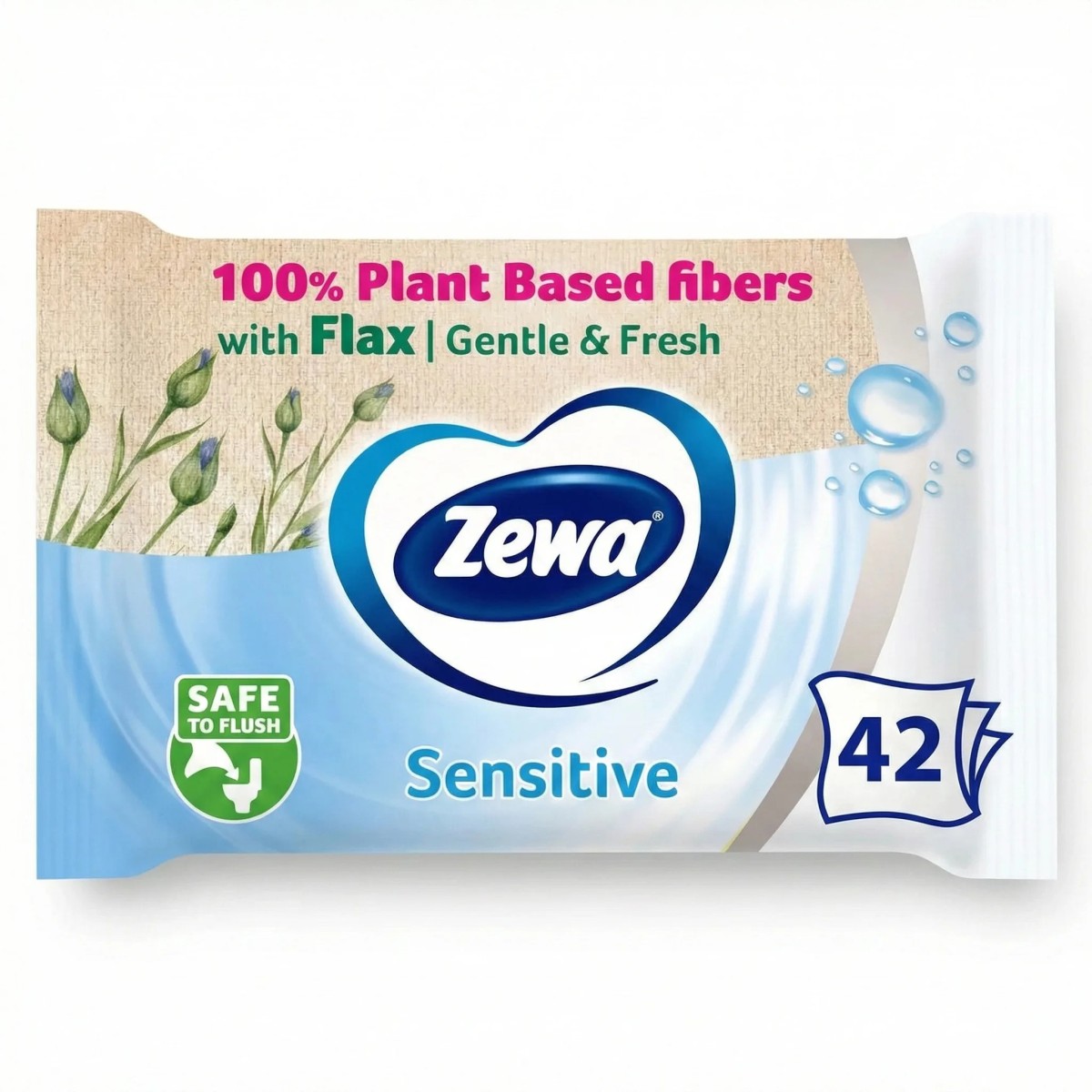 Вологий туалетний папір Zewa Sensitive (42 шт) (арт. 2935)