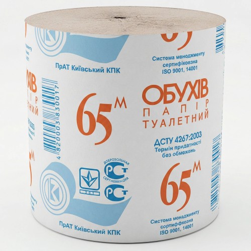 Туалетний папір Обухів 65 м (1 шт)
